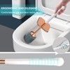 Aokala Toilet Brush and Holder, Elegant 2 Pack Silicone Toilet