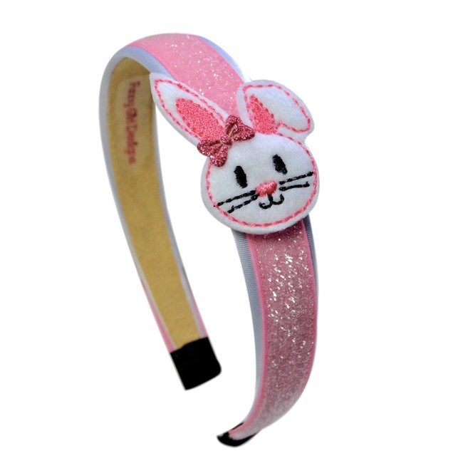 Toddler Girls Sparkling Glitter Easter Bunny Arch Headband By Funny Girl Designs