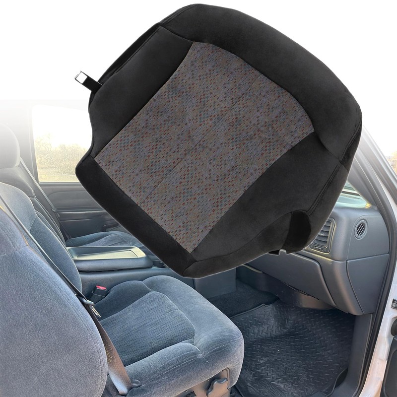 Priprilod Driver Side Bottom Replacement Seat Cover Cloth Dark Gray