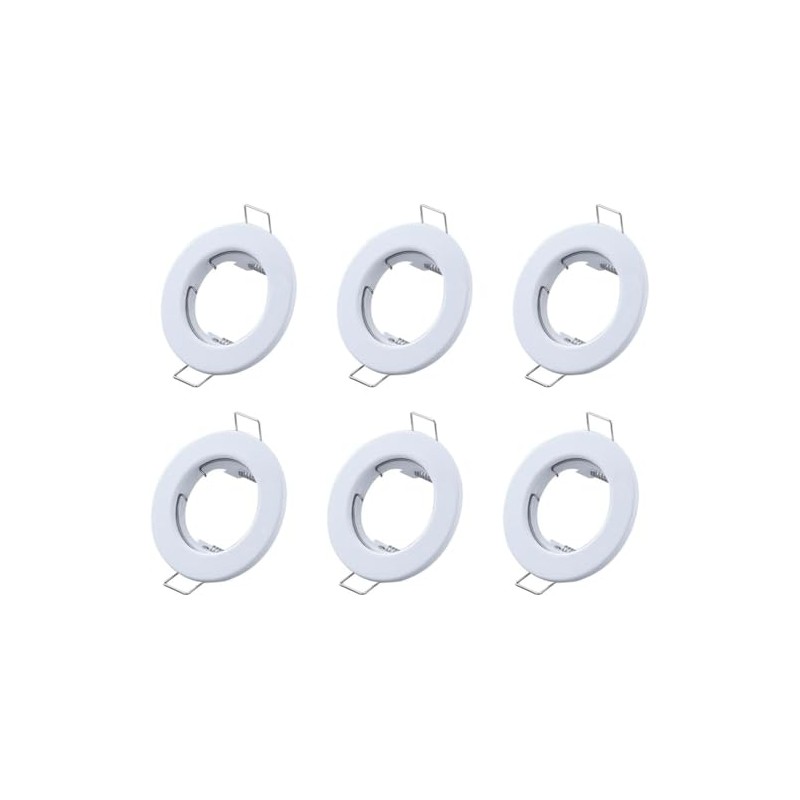Zodazoqa Set of 6 Recessed Light Frames, Ceiling Mounting Frame,