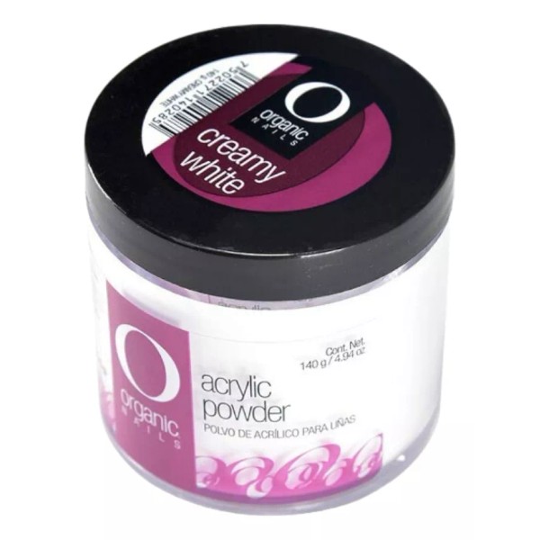 Organic Creamy White - Polvo Acrilico Para Uñas 140g