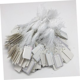 FUNOMOCYA 500pcs Jewelry Price Tags Blank Paper Cards Silver Edge for Shop Display for Necklaces Bracelets Earrings and for Pricing and Decoration