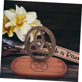 Kichvoe Wooden Altar Ornament for Witch Worship Unique Altar Wall Decor for Living Room Entryway Nursery Intricate Carvings for Mystical Atmosphere