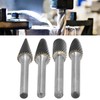4Pcs Carbide Burr 12mm Durable Sturdy Tungsten Steel Convenient Wide