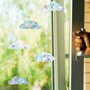 GORGECRAFT 8Pcs Large Rainbow Window Clings 3D Decorative Window Film