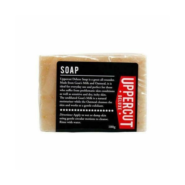 UPPERCUT Deluxe Soap Goats Milk Oatmeal Unscented 3.5 oz (Pack of 4)