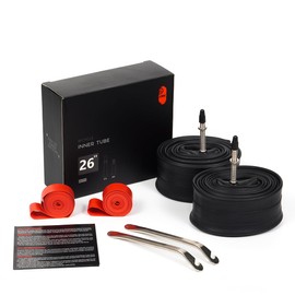 Road Bike Tubes 2 Bicycle Tubes Road Bike Tubes 26x1.95-2.125 France 48mm/27.5x1.95-2.125 French 48mm/29x1.95-2.125 French 48mm Presta Valve Length 48mm Included Anti-Piercing Tire Pads and Road Bike