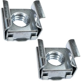 AERZETIX - C49670 - Set of 2 Square Cage Nuts - M8 - Galvanised Carbon Steel - for Sheet Metal - Wall Mounting - for Wall Fixings