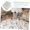 CIYODO 1pc Elegant Wedding Tablecloth Decorative Floral Design for Home