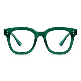 Madison Avenue Blue Light Blocking Glasses Oversized Fashion Blue Light Glasses for Women Anti Eyestrain & UV Protection Computer Eyeglasses (Green)