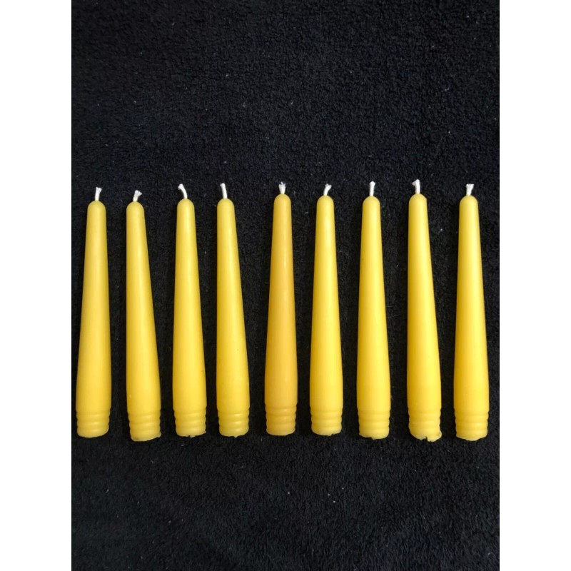 Handmade 100% Natural Handmade Beeswax Taper Candles