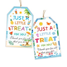 Summer-Themed Appreciation Gift Tags - 50pcs Thank You for All That You do Tags 25pcs Each with Jute Twine for All Occasions, Kudos & Teacher Appreciation