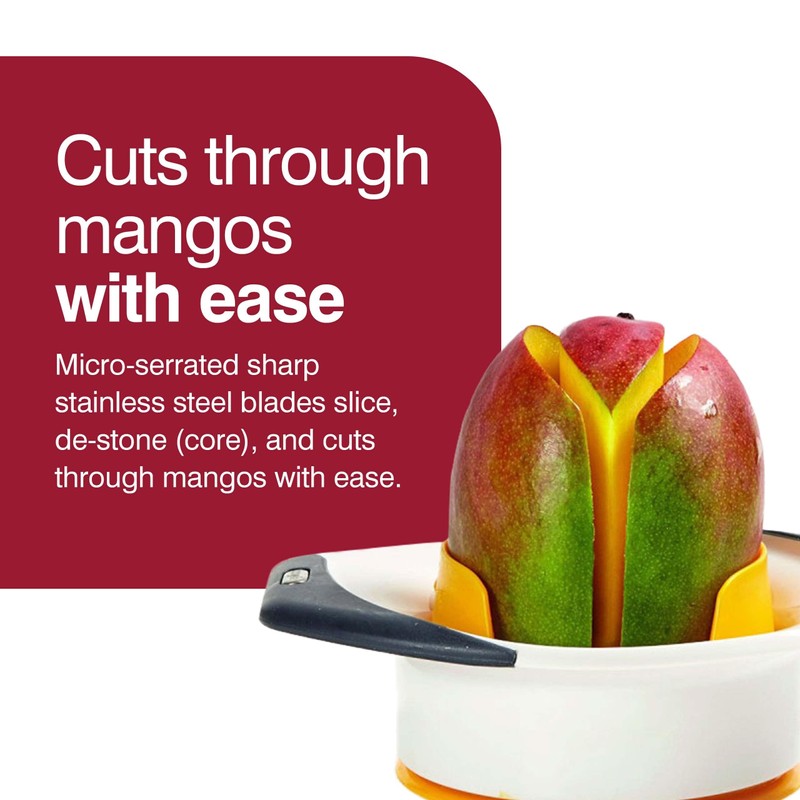 Zyliss 3-in-1 Mango Slicer, Peeler and Pit Remover Tool -
