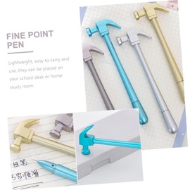 SEWACC 8pcs Hammer Shaped Student Sign Pens Comfortable Grip Smooth Writing Creative Office Supplies Grey for School Art Use