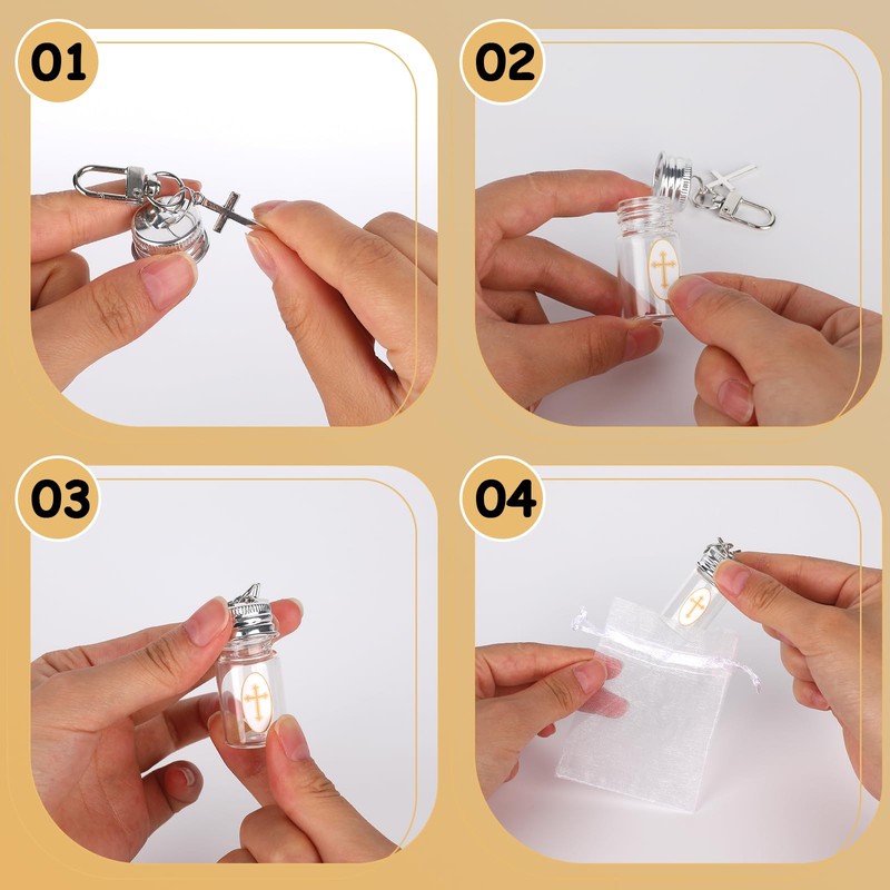 HCEWSBFD 36Sets Holy water Bottles Catholic Clear Holy water Container