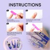 RUOKEXIN Long Square Press on Nails French Tip Fake Nails