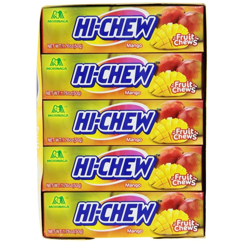 Morinaga Hi-Chew Mango Fruit Chews, 1.76-Ounce Packages (Pack of 20)