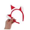 SAFIGLE Christmas Cat Ears Headband Set with Plush Santa Hat