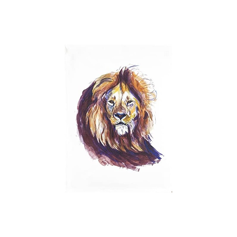 Half a Donkey The Majestic Lion Large Cotton Tea Towel