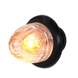 GG Grand General 75411 1 inch Mini Push/Screw Watermelon Amber/Clear LED Light with Grommet