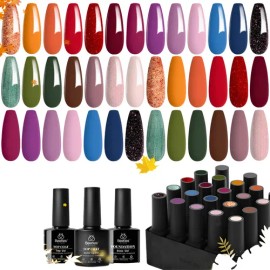 Kit De Esmaltes En Gel Otoño E Invierno Tendencia 2023 20pc                                                                                           