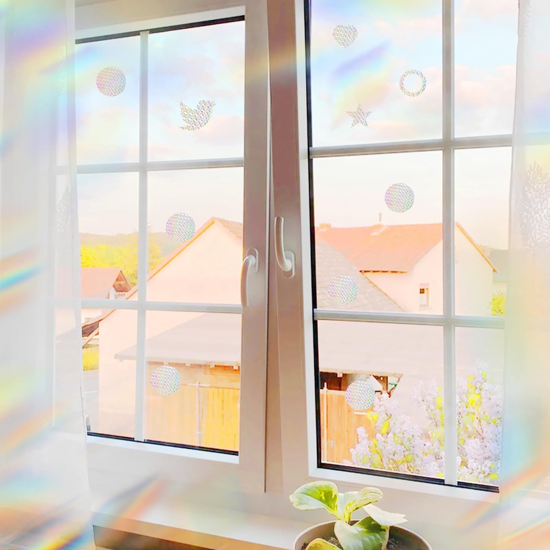 20 Pieces Bird Window Strike Prevention Decals, Bird Decals for