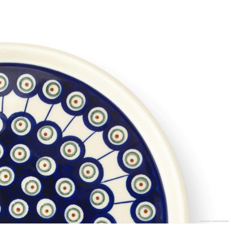 Bunzlauer Keramik Plate Flat with 2.5 cm Rim, Diameter 24.5