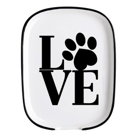 Ceramic Patterned Fork Spoon Rest with Message Love, Functional Kitchenware Spoon Rest Suitable for Kitchen Countertop Stove Top Kitchen Accessory and Gift for Cooking Enthusiasts