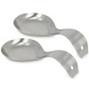 com-four® 2 x Stainless Steel Cooking Spoon Rest for Kitchen