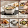 3-Piece Metal Mixing Bowl Set, Stainless Steel, Nesting