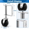4 Inch Heavy Duty Rubber Gate Caster – Spring-Damped Universal