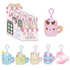 Cuddle Barn PlushGoals - Cuteas Blind Box Series 1 | Set of 12 Boxes | Super Soft Cute Kawaii Pastel Tea Drink Dessert Collectible Plush Clip, 3 inches
