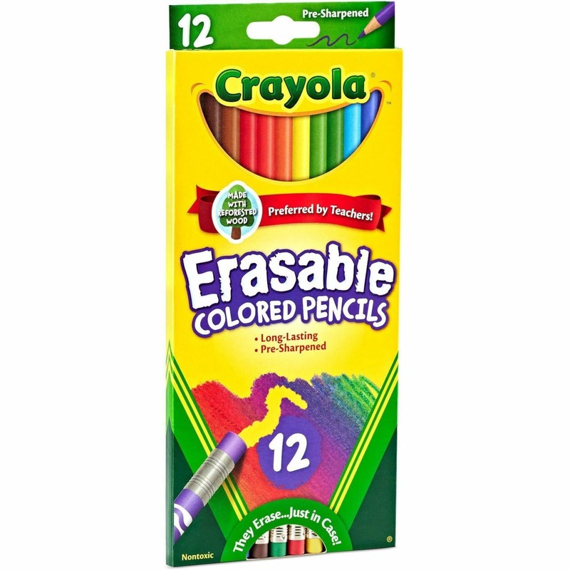 Crayola® Erasable Colored Pencils, Pack Of 12 Pencils
