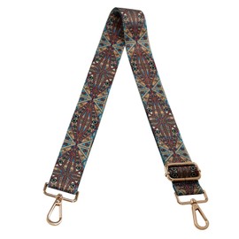 ZANQANO Crossbody Strap for Purses Replacement Adjustable Guitar Multicolor Style Handbag Straps (Retro Rhombus)