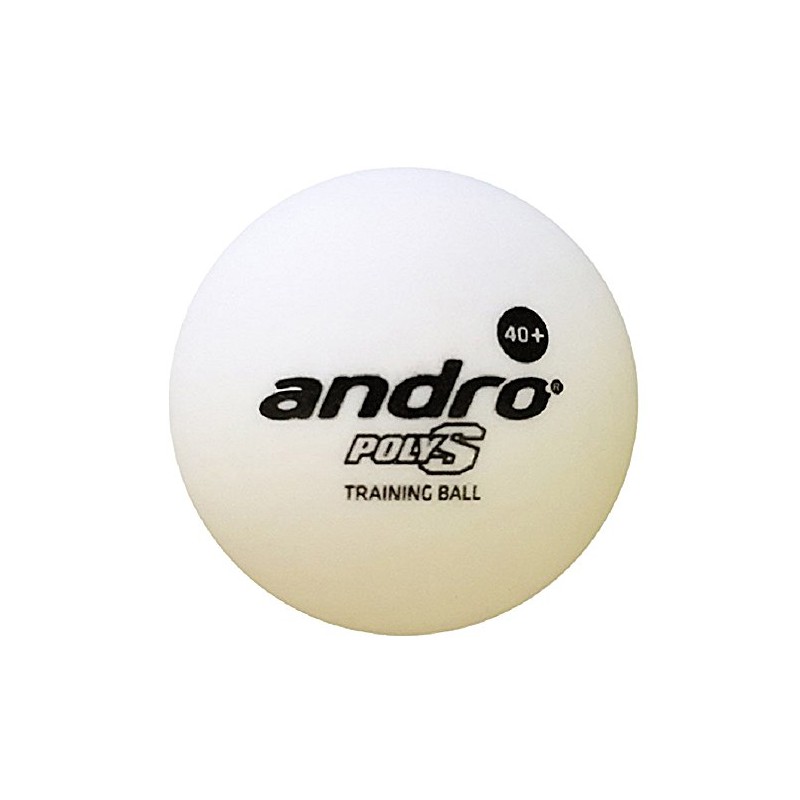 andro 162230 Table Tennis Practice Training Balls, Poly S, 1.6