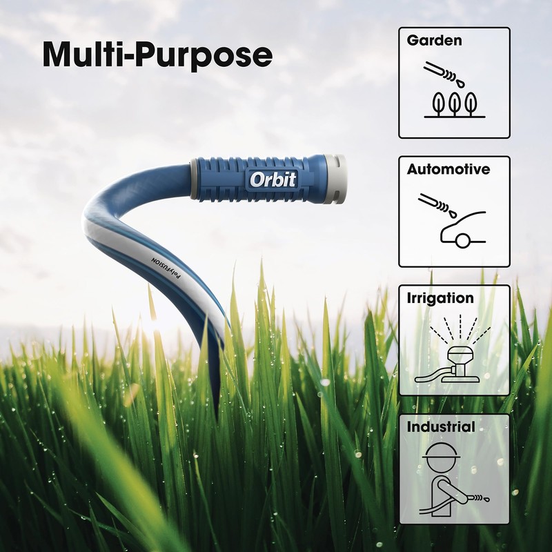 Orbit 22010 Polyfusion Garden Hose - Heavy-Duty Water Hose (100-Foot