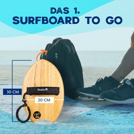 Woodsandwaves Handboard - The 1st Surfboard to Go | Novelty Hand - Surfboard Made of Shatterproof Hardwood (Including Bag) | Bodyboard - Surf Trend from Australia for Beginners and Professionals