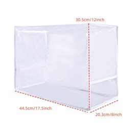 Amagogo Sewing Machine Cover, Dust Cover with Outer Pockets, Waterproof Sewing Accessories, PVC, Transparent Protective Cover, Dustproof Cover