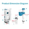 Ulinlo Pouly 2-Inch Dual Flush Valve Replacement Kit for One-Piece