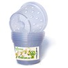 ZIRKA Clear Orchid pots with Holes Plastic Flower Planter 5.5