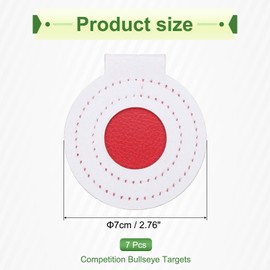 PATIKIL Microfiber Bullseye Targets 7cm, 7Pcs Competition Game Target Shooting Practice Fabric Pad Disc Accuracy Training Tool Outdoor Hunting Accessories
