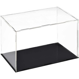 Toolzia Acrylic Clear Display Case,Countertop Box Cube Organizer Stand Dustproof Protection Showcase Cube Collectibles Show Box For Action Figures/Toys/Collectibles(30X25X15Cm)