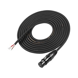 XMSJSIY XLR Microphone Cable Pigtail Bare Wire 3Pin XLR Speaker Audio Mic Cable Open End Connector Replacement Extension Cable for DJ/PA Subwoofer Mixer Amplifier - 4M/13.1FT (XLR Female)