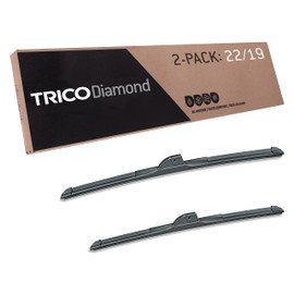TRICO Diamond 22" + 19" Premium Automotive Replacement Windshield Wiper Blades (Set of 2), Passenger and Driver Side All-Weather Beam Wiper Blades for Select Vehicle Models