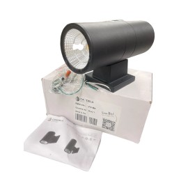 Candela Outdoor Decorative Round Wall Mount LED Light Fixture Black Aluminum