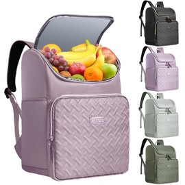 Stillithou Backpack Coolers Insulated Leak Proof for Women Men, 35 Cans Large Capacity Waterproof Cooler Backpack, Soft Portable Cooler Bag for Beach Travel Camping Picnic Work, Purple