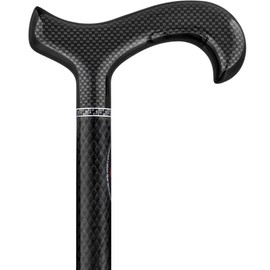 Mesh Carbon Black Folding Adjustable Walking Cane