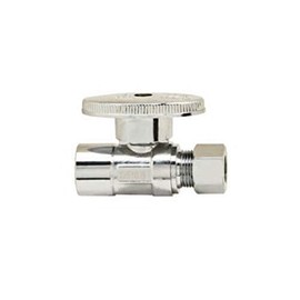1/2" Nominal Sweat x 3/8" OD Compression 1/4 Turn Straight Stop Valve BrassCraft PLB203XP