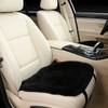 OGLAND Black Genuine Sheepskin Car Seat Cover for Fuzzy Fur