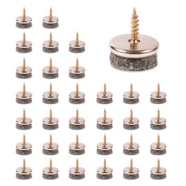 Felt Pads for Furniture - Felt Pads with 19 mm Diameter for Furniture Feet. 5 mm Thick Chair Leg Floor Protectors. Furniture Pads with Easy Screw Mounting are Ideal Floor Protection Pads